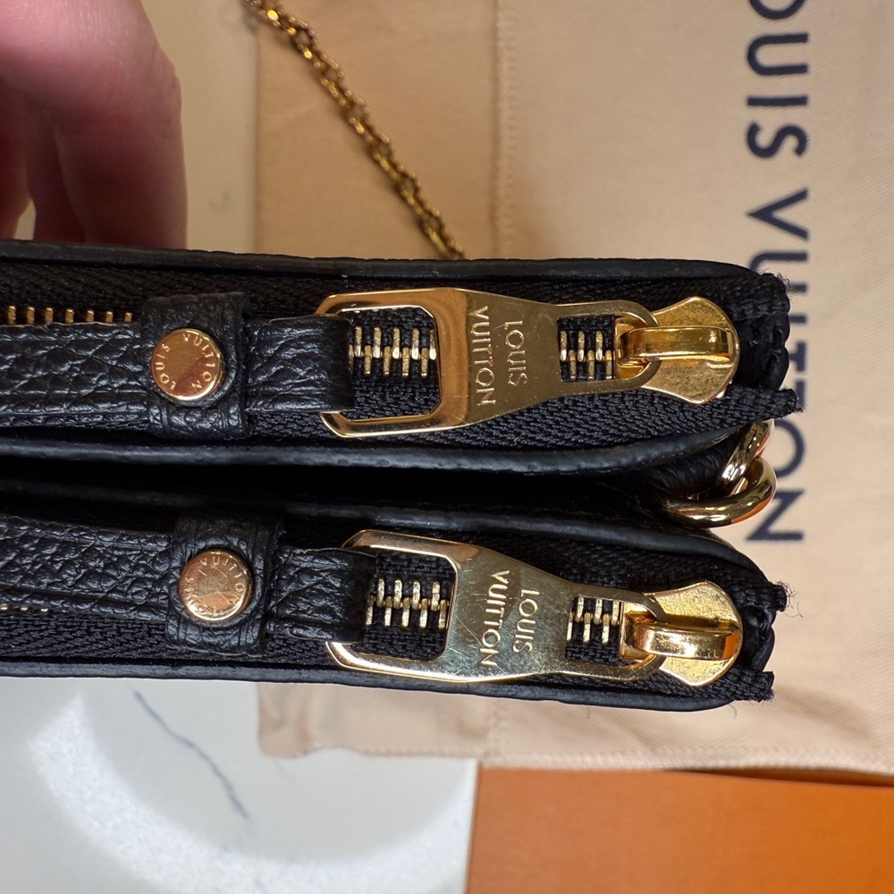 Louis Vuitton Double Zip Pochette in Black Empriente Monogram - Picture 2 of 13